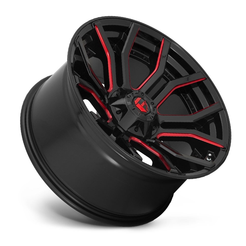 20x9 Fuel Off-Road Rage Gloss Black w/ Candy Red D712 5x5/127 5x5.5/139.7 1mm