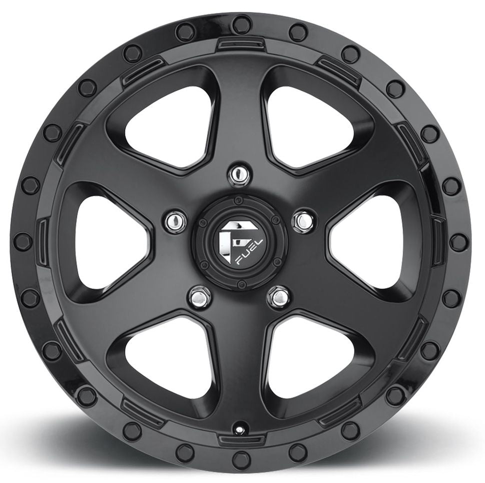 18X9 Fuel Off-Road Ripper Matte Black w/ Gloss Lip D589 6x5.5/139.7 1mm - Flex Offroad