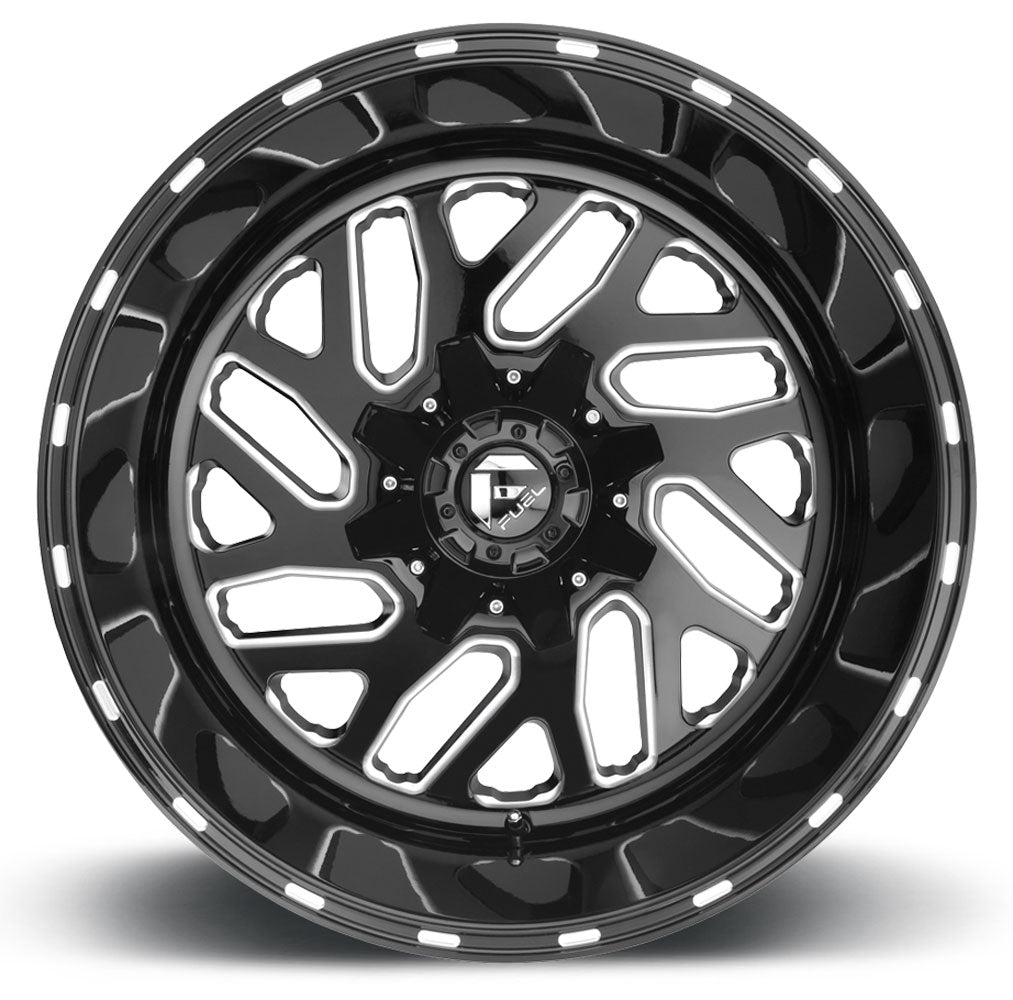 22X10 Fuel Off-Road Triton Black Milled D581 8x6.5/165 -18mm - Flex Offroad