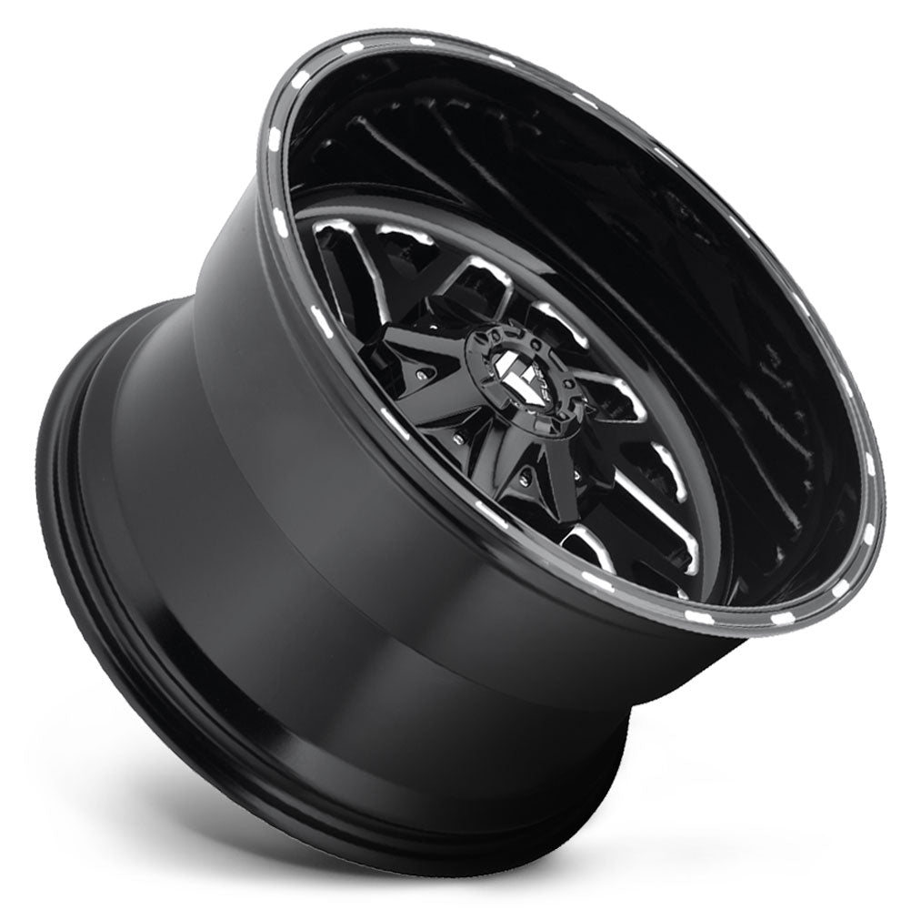 18X9 Fuel Off-Road Triton Black Milled D581 8X6.5/165 -12mm - Flex Offroad