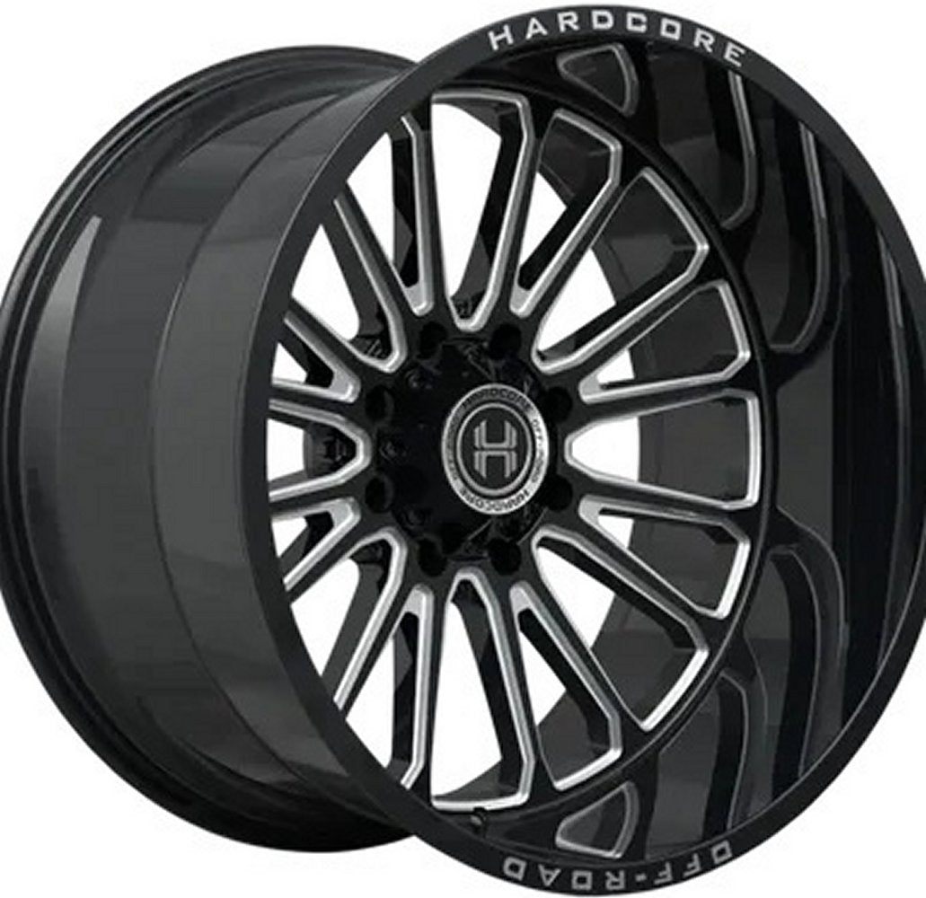 22x12 Hardcore Off-Road HC108 Gloss Black Milled (* May Require Trimming) 8x180 -44mm
