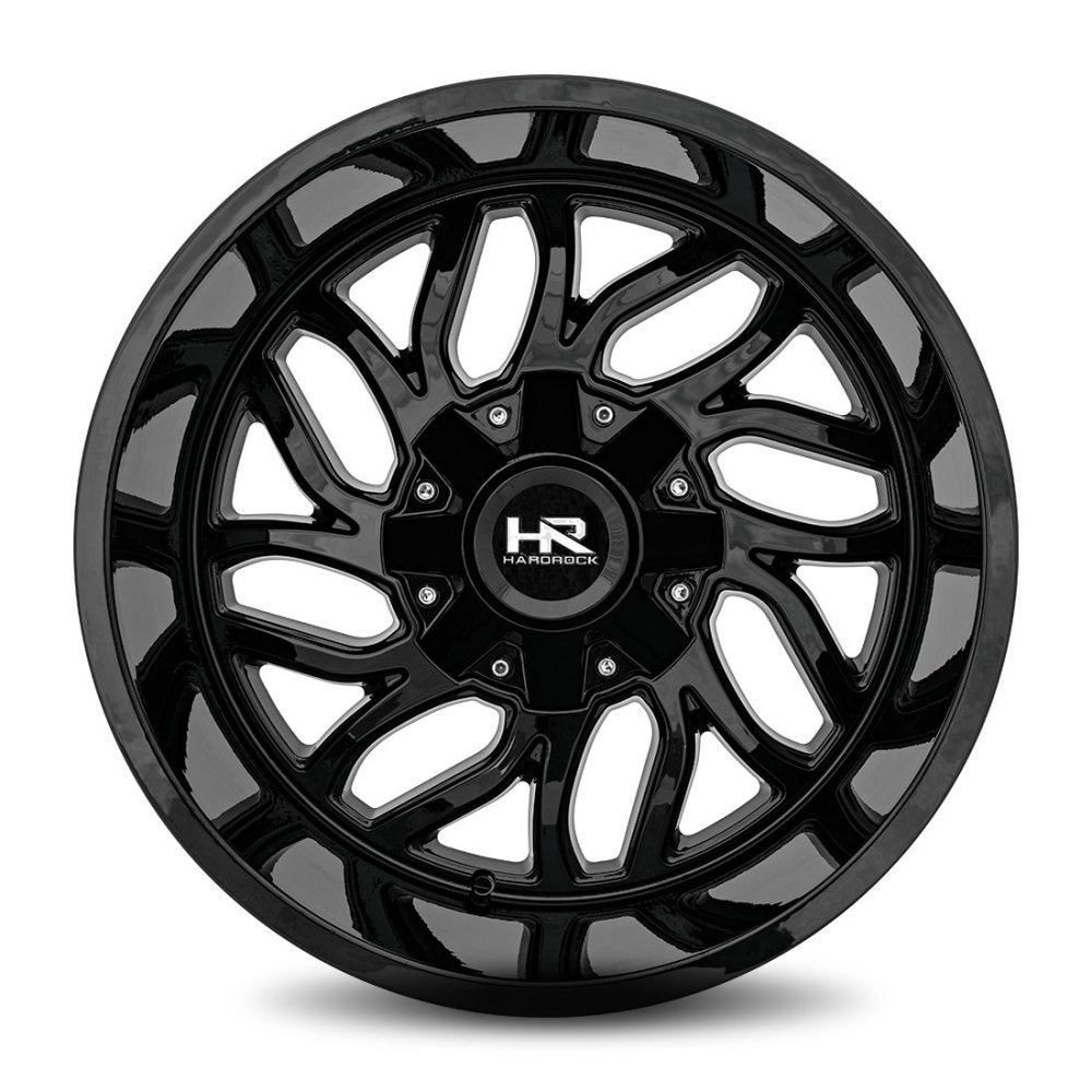 20x12 Hardrock Off-Road H707 Destroyer Gloss Black (* May Require Trimming) 8x170 -51mm - Flex Offroad