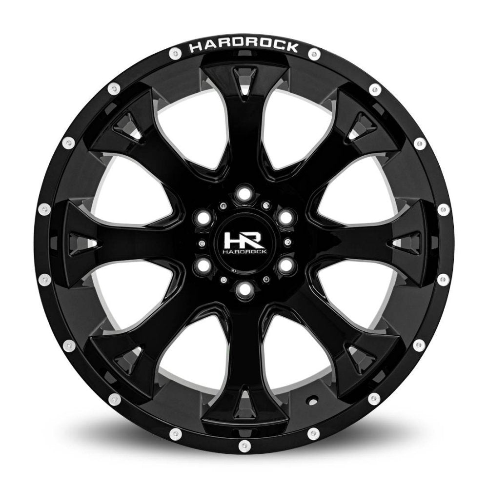 22x12 Hardrock Off-Road H505 Bloodshot Xposed Gloss Black (* May Require Trimming) 6x135 -51mm - Flex Offroad