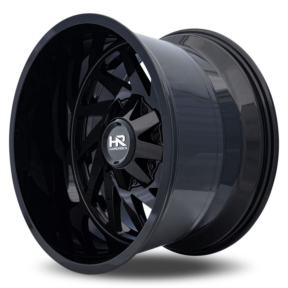 20x10 Hardrock Off-Road H704 Crusher Gloss Black 5x5/127 5x5.5/139.7 -19mm - Flex Offroad