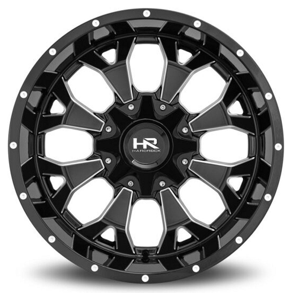 22x10 Hardrock Off-Road H711 Devastator Gloss Black Milled 5x5/127 5x5.5/139.7 -25mm - Flex Offroad
