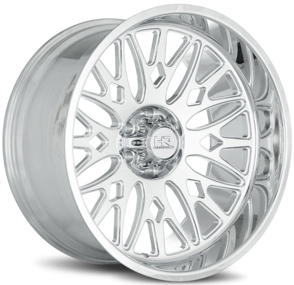 24x12 Hardrock Off-Road H907 Polished (Concave Forged) (* May Require Trimming) 5x5.5/139.7 -51mm