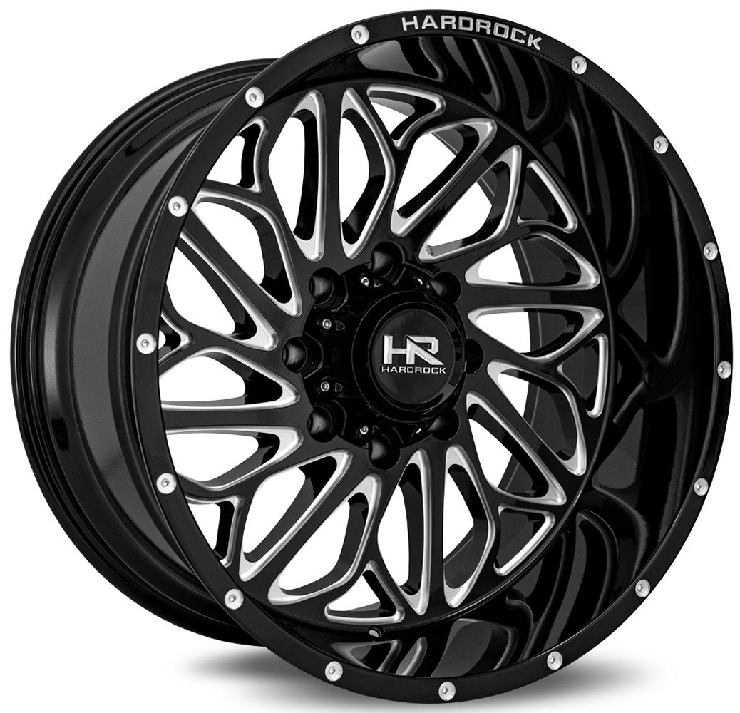 22x12 Hardrock Off-Road H508 Gloss Black Milled (* May Require Trimming) 8x6.5/165 -51mm - Flex Offroad