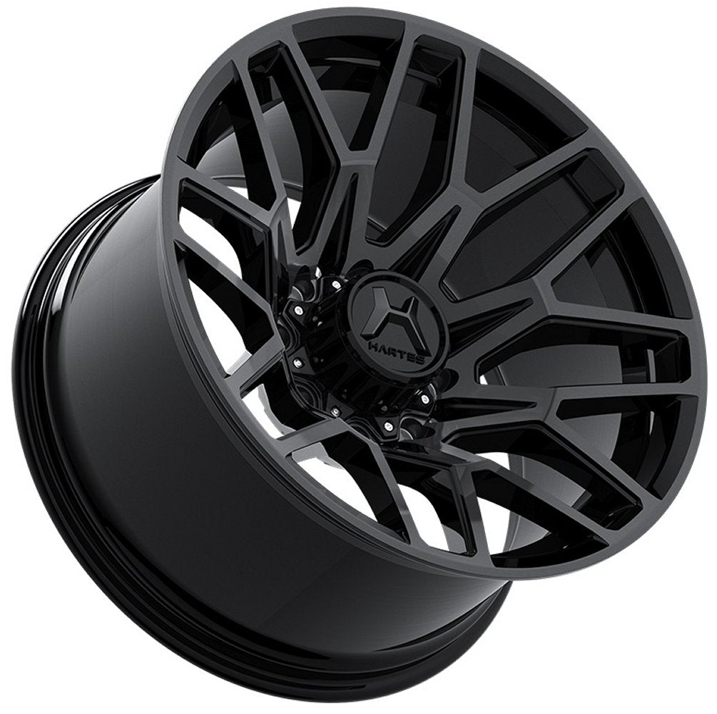 20x9 Hartes Metal Off-Road Hawkish Gloss Black Milled 6x135 6x5.5/139.7 0mm - Flex Offroad