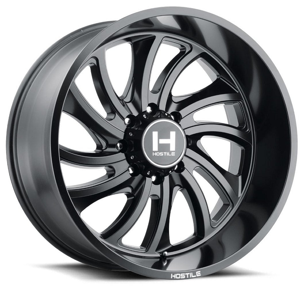 20x12 Hostile H118 Demon Asphalt (8 Lug) (* May Require Trimming) 8x6.5/165 -44mm - Flex Offroad