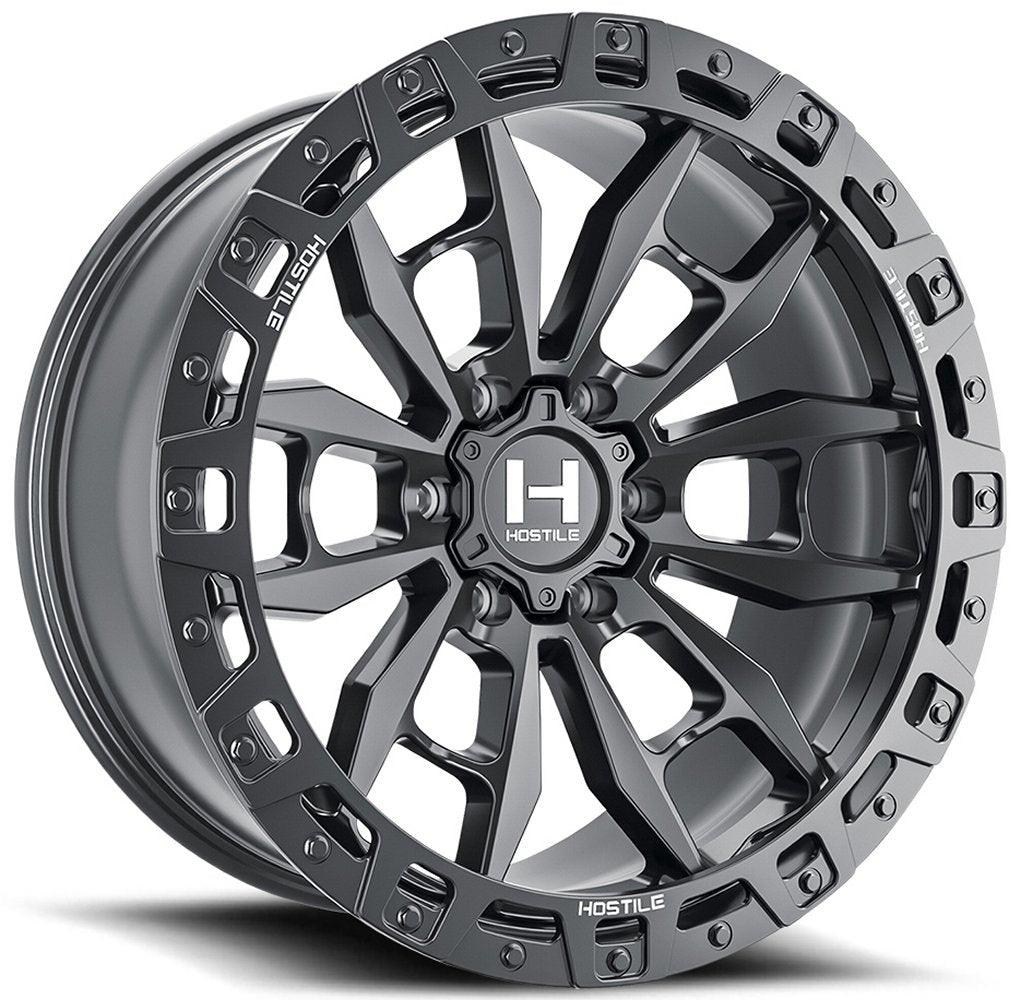 17x9 Hostile H130 Crandon Asphalt (6 Lug) 6x5.5/139.7 0mm - Flex Offroad