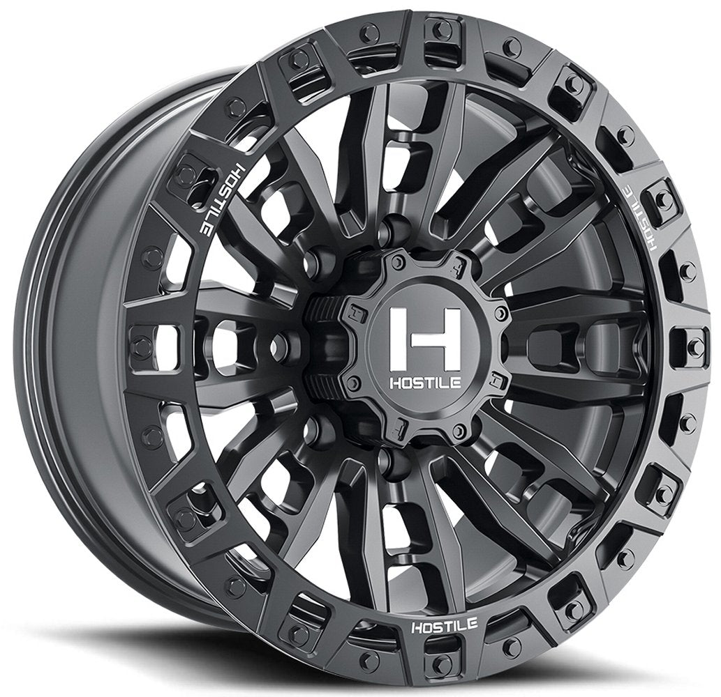 20x9 Hostile H130 Crandon Asphalt (8 Lug) 8x180 1mm - Flex Offroad