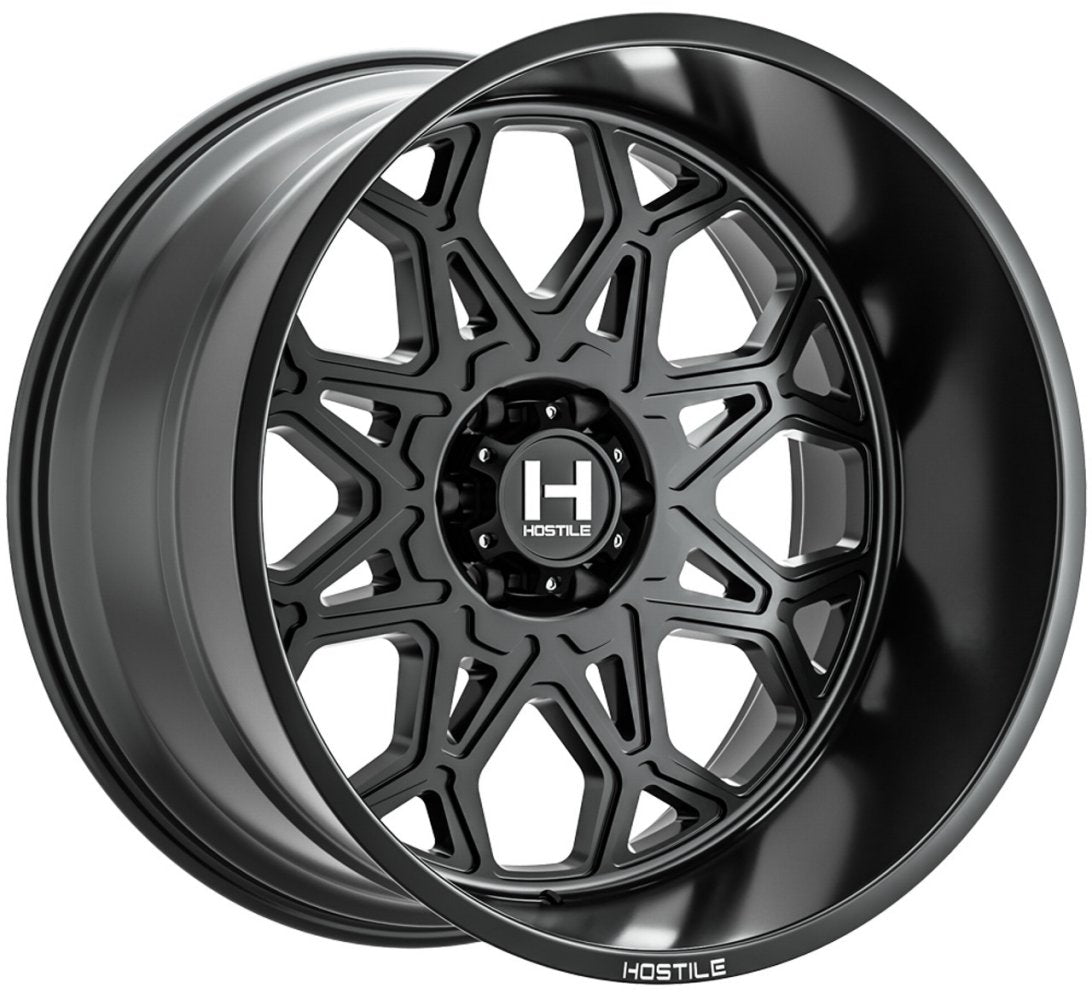 20x12 Hostile H132 Anvil Asphalt (6 Lug) (* May Require Trimming) 6x5.5/139.7 -44mm - Flex Offroad
