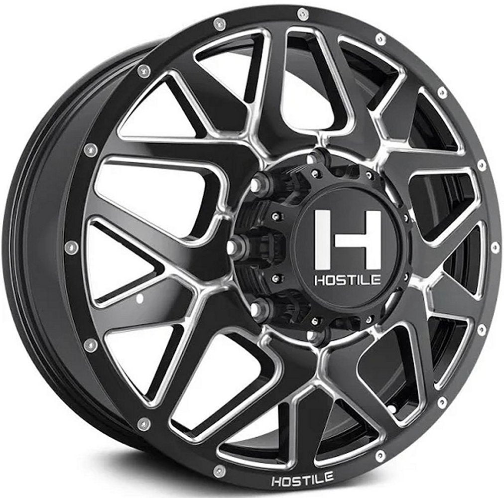 22x8.25 Hostile H402 Diablo Dually Front Blade Cut 8X6.5/165 123 MM 121.6 C.B. - Flex Offroad