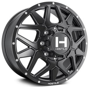 22x8.25 Hostile H402 Diablo Dually Front Asphalt 8X6.5/165 123 MM 121.6 C.B. - Flex Offroad