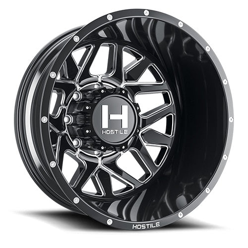 20x8.25 Hostile H402 Kodiak Dually Rear Blade Cut 8X6.5/165 -221 MM 121.6 C.B. - Flex Offroad