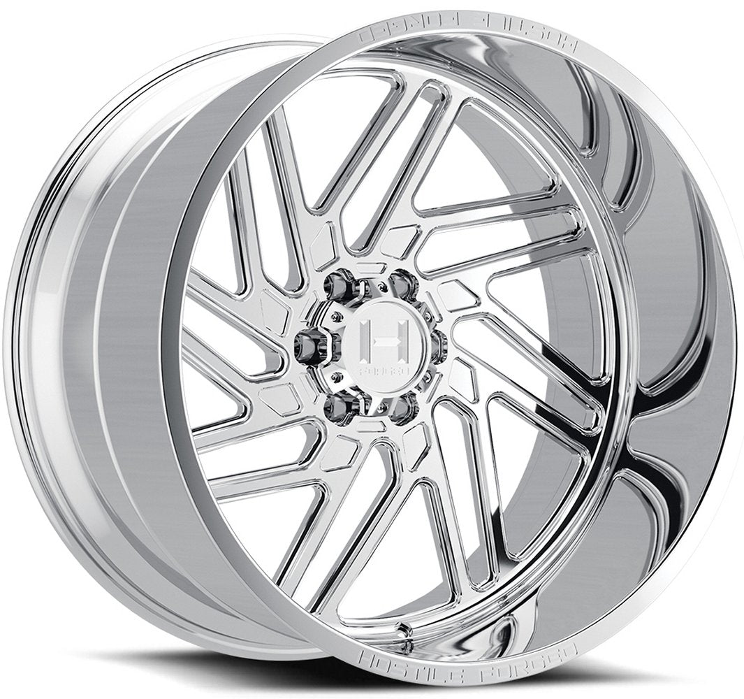 22x12 Hostile Forged HF116 Full Polished (Forged) (Directional) (6 Lug) (* May Require Trimming) (Left) 6x5.5/139.7 -44mm - Flex Offroad