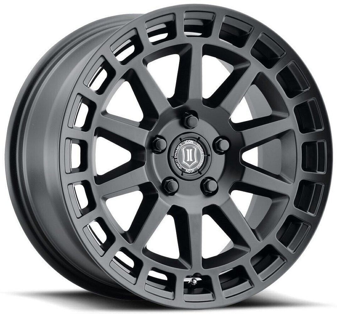 (Special Pricing) 17x8 ICON Journey Satin Black 5x100 38mm