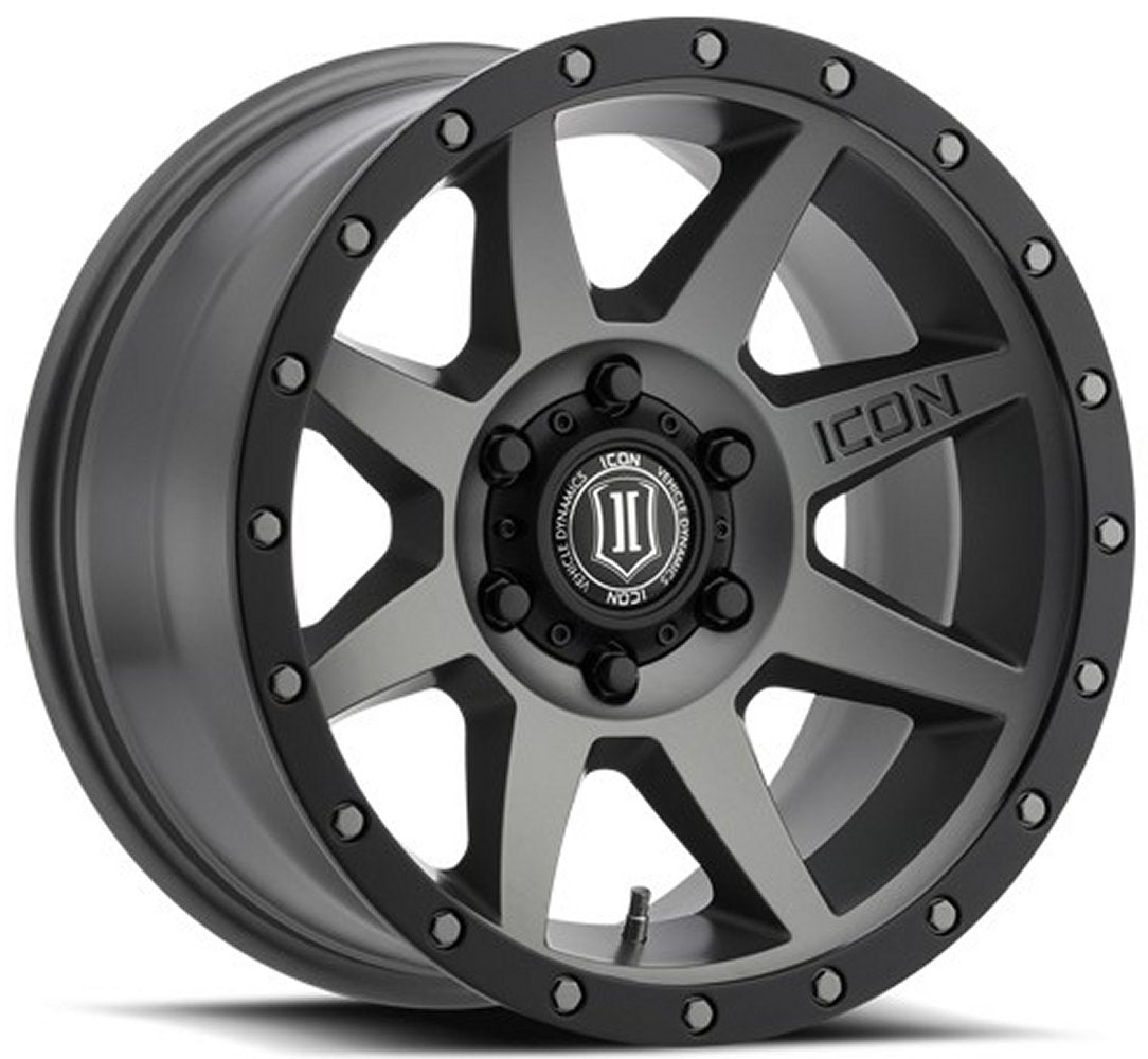 (Special Pricing) 17x8.5 ICON Rebound Titanium (6 Lug) 6x5.5/139.7 25mm
