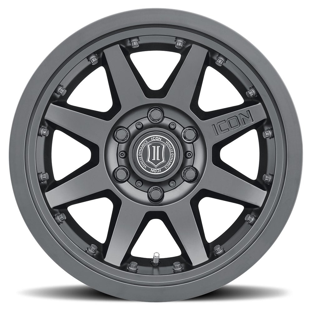 (Special Pricing) 17x8.5 ICON Rebound Pro Satin Black 5x5.5/114.3 0mm - Flex Offroad