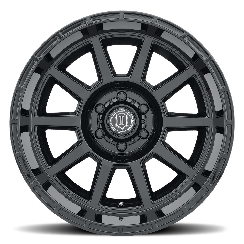 (Special Pricing) 20x10 ICON Recoil Gloss Black 5x150 -24mm - Flex Offroad