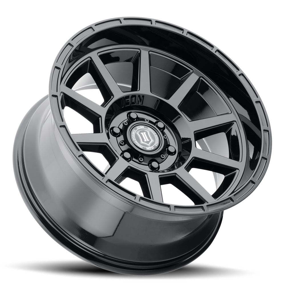 (Special Pricing) 20x10 ICON Recoil Gloss Black 5x150 -24mm - Flex Offroad