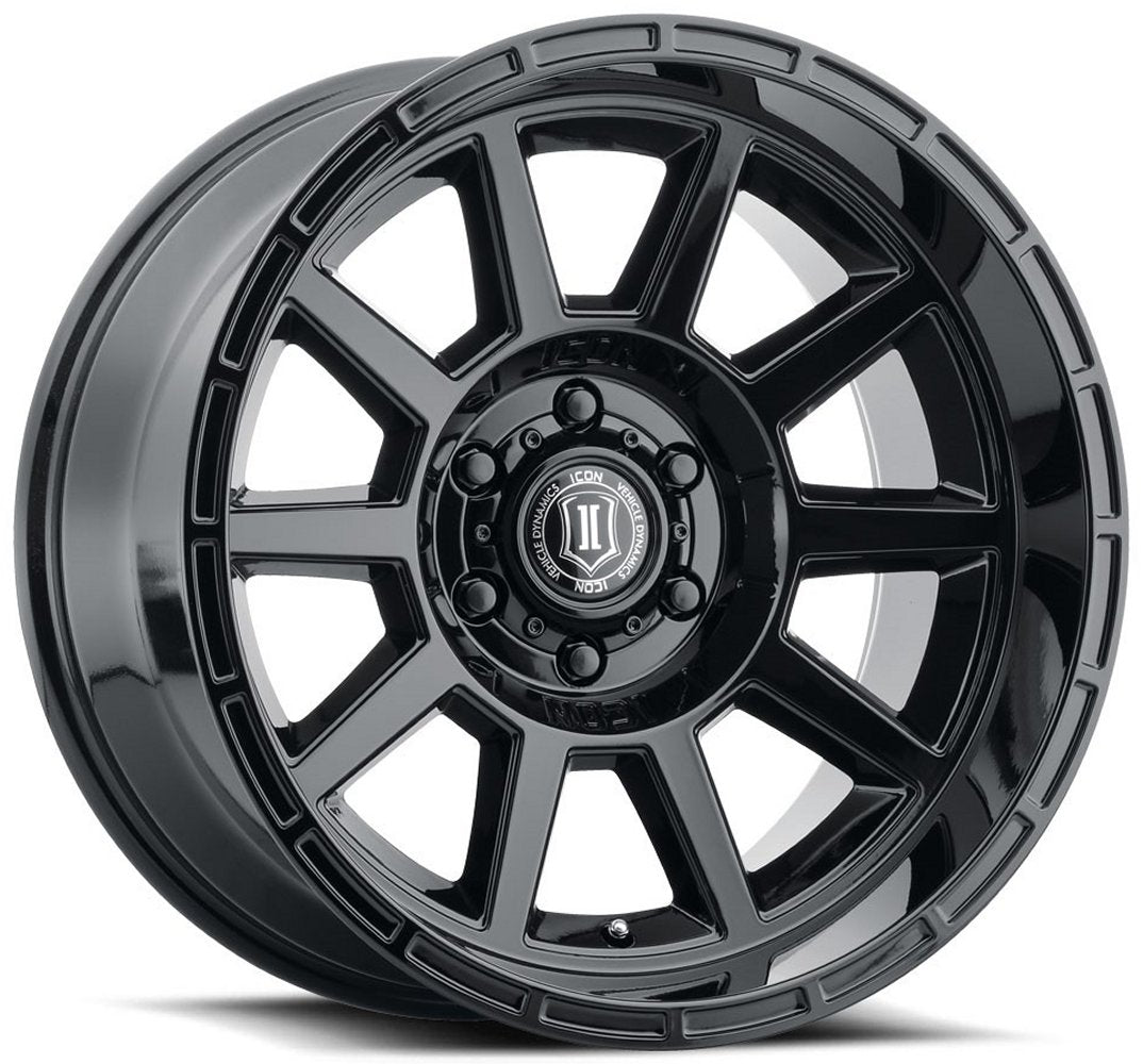 (Special Pricing) 20x10 ICON Recoil Gloss Black 5x150 -24mm - Flex Offroad