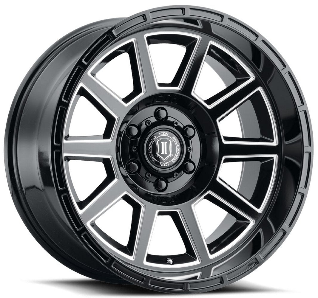(Special Pricing) 20x10 ICON Recoil Gloss Black Milled 5x5/127 -24mm