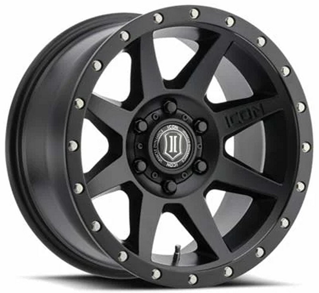 (Special Pricing) 17x8.5 ICON Rebound Satin Black (6 Lug) 6x5.5/139.7 0mm