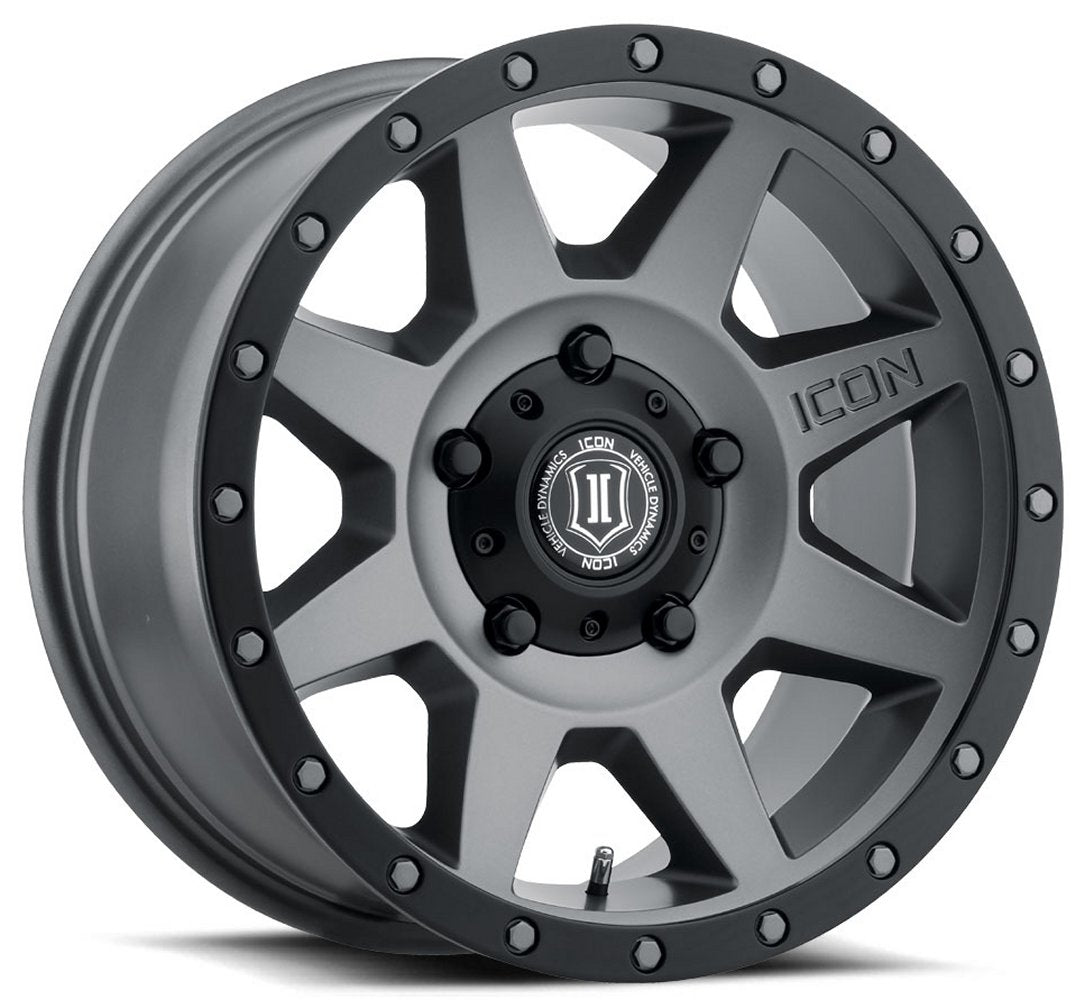 (Special Pricing) 18x9 ICON Rebound Titanium (5 Lug) 5x5/127 -12mm