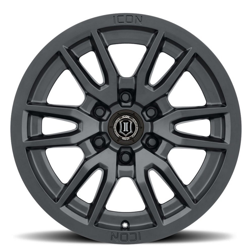 (Special Pricing) 17x8.5 ICON Vector 6 Satin Black 6x5.5/139.7 25mm