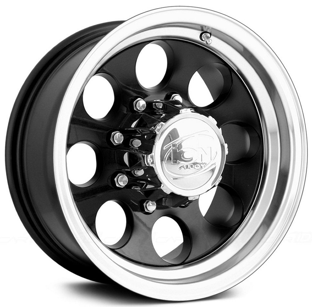 16x8 ION Alloy 171 Gloss Black w/ Machined Lip 5x5.5/139.7 -5mm - Flex Offroad