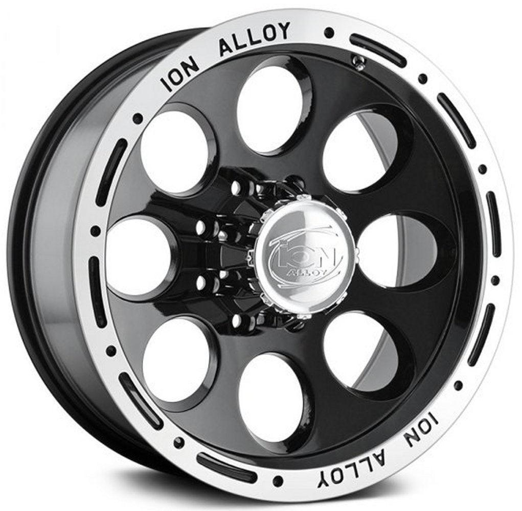 17x9 ION Alloy 174 Gloss Black w/ Machined Lip 5x135 0mm - Flex Offroad