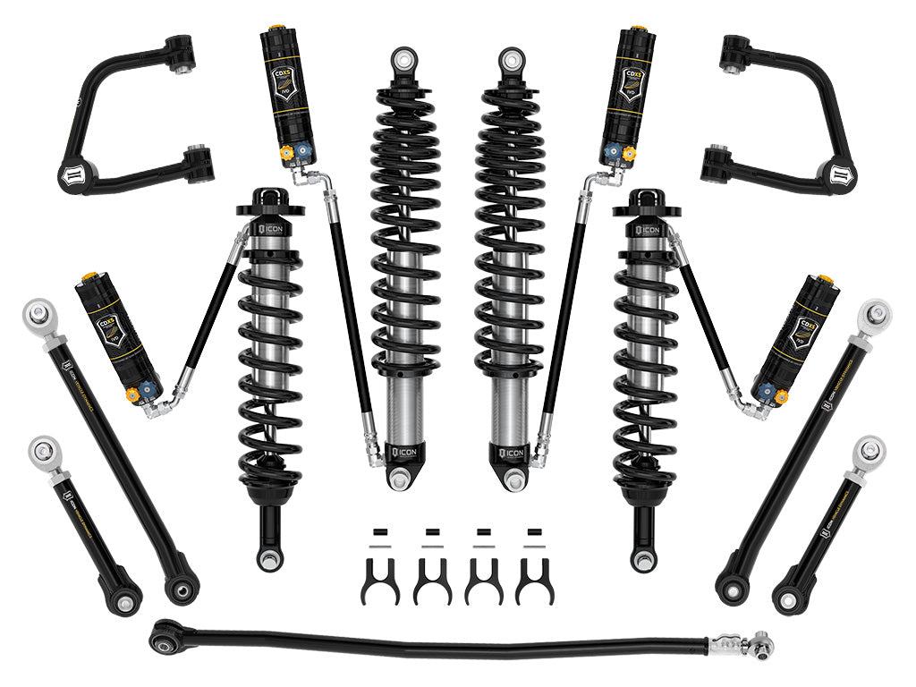 ICON 2021-2023 Ford Bronco, Sasquatch, 2-3" Lift, Stage 7 Suspension System, CDXS, Tubular, Heavy Rate Rear Spring k40017tdx