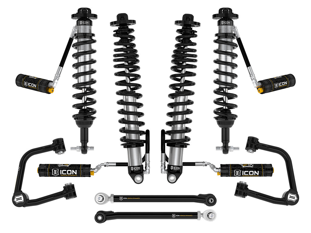 ICON 2021-2023 Bronco Sasquatch, 2-3" Lift, Stage 6 Suspension System, Tubular UCA, Heavy Rate Rear Spring k40016tx