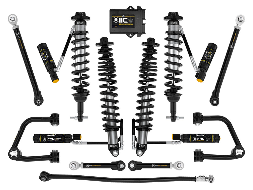 ICON 2021-2023 Ford Bronco, Sasquatch, 2-3" Lift, Stage 8 Suspension System, Tubular, Heavy Rate Rear Spring k40018tx