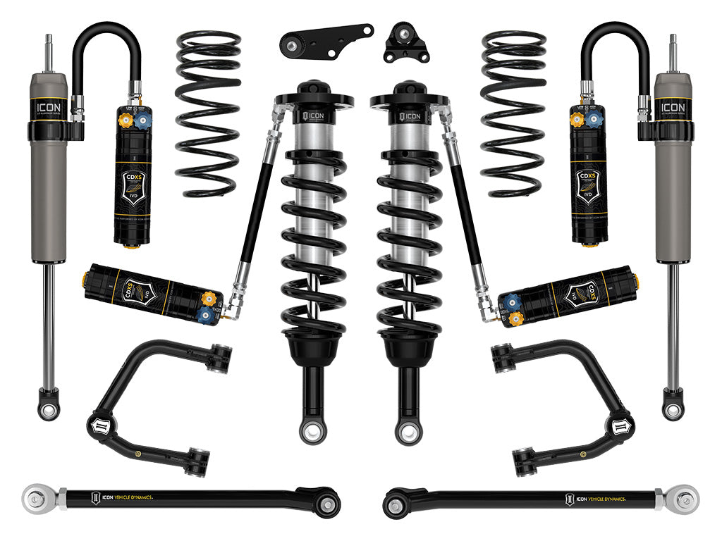 ICON 2024-2025 Toyota Tacoma 1.25-3" Lift, Stage 9 Suspension System, Tubular, Overland Rear Springs k53299tx