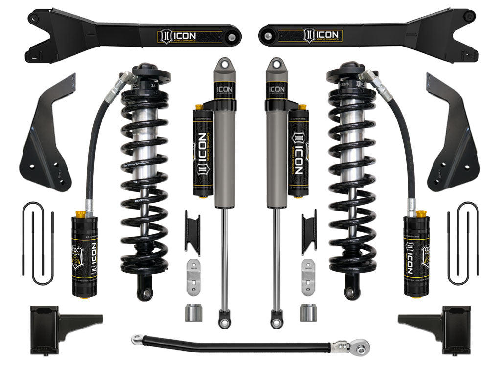 ICON 08-10 FORD F250/F350 4-5.5" STAGE 4 COILOVER CONVERSION SYSTEM W RADIUS ARM K63124R