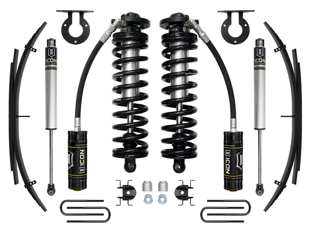 ICON 2017-2023 Ford F-250/F-350 Super Duty 4WD, 2.5-3" Lift, Stage 1 Coilover System w/ Expansion Packs K63141L