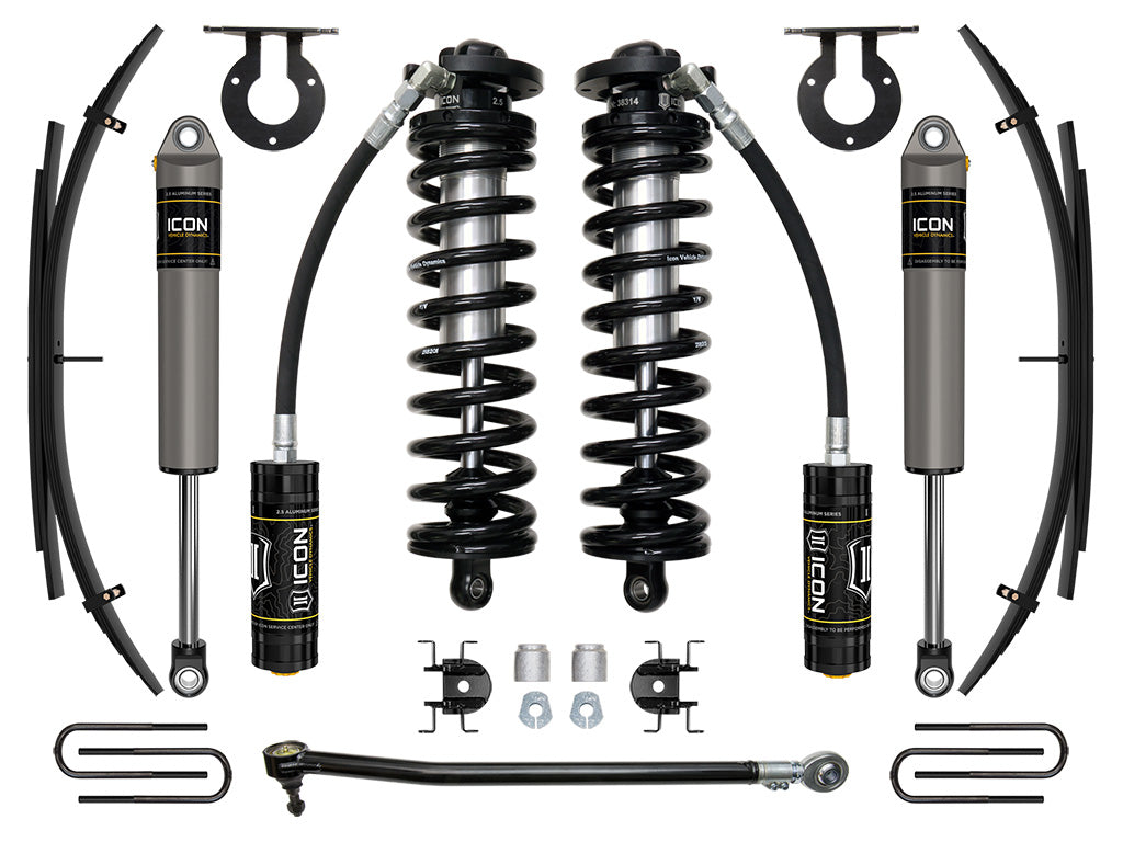 ICON 2017-2023 Ford F-250/F-350 Super Duty 4WD, 2.5-3" Lift, Stage 2 Coilover System w/ Expansion Packs k63142l