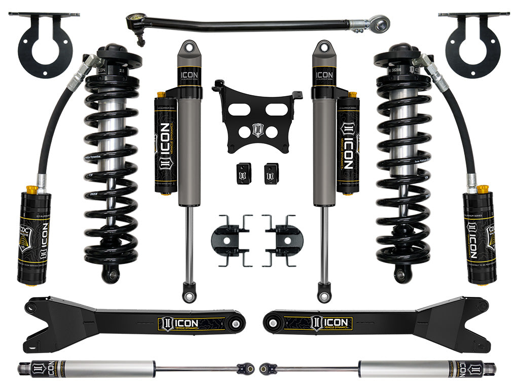 ICON 2023 Ford F-250/F-350 Super Duty 4WD, 2.5-3" Lift, Stage 4 Coilover Conversion System with Radius Arms k63164r