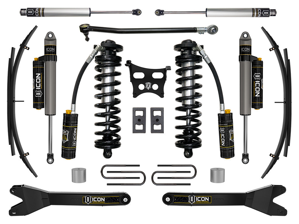 ICON 2023 Ford F-250/F-350 Super Duty 4WD, 2.5-3" Lift, Stage 4 Coilover Conversion System with Radius Arms and Expansion Packs k63164rl