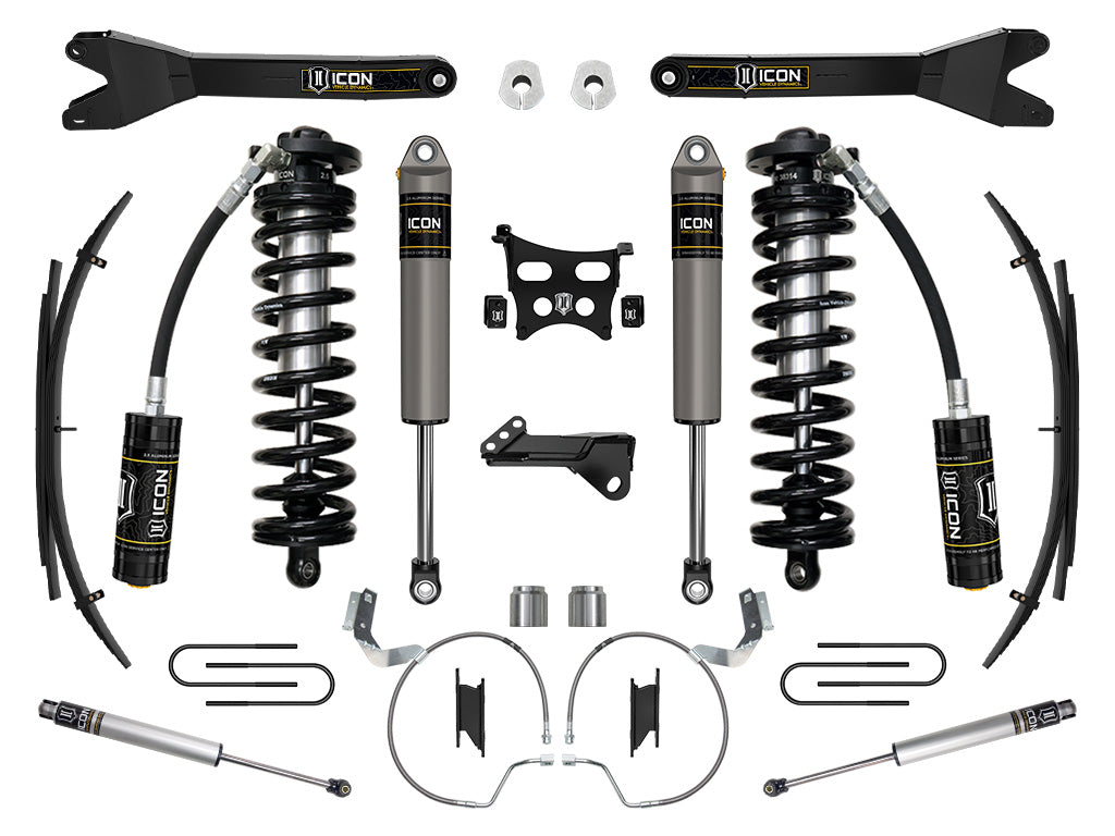 ICON 2023 Ford F-250/F-350 Super Duty 4WD, 4-5.5" Lift, Stage 3 Coilover Conversion System w/ Radius Arms & Expansion Packs K63173RL