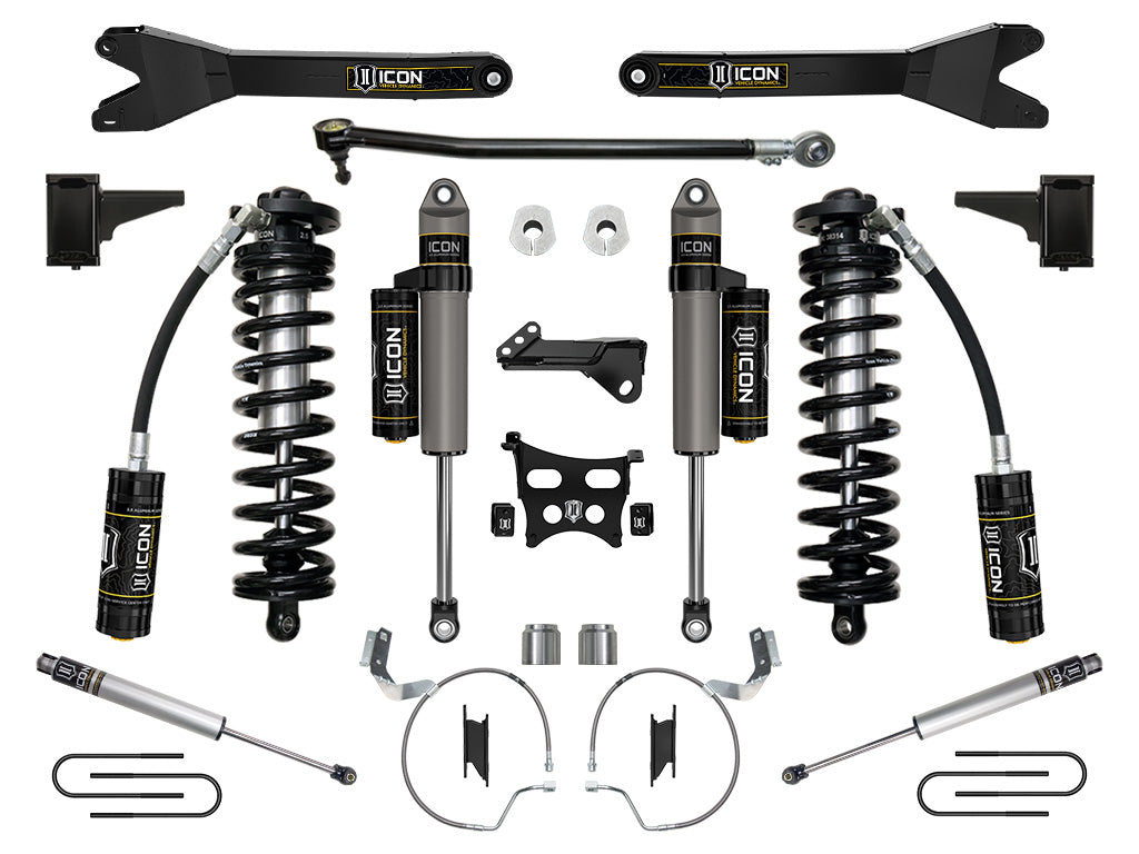 ICON 2023 Ford F-250/F-350 Super Duty 4WD, 4-5.5" Lift, Stage 4 Coilover Conversion System w/ Radius Arms K63174R