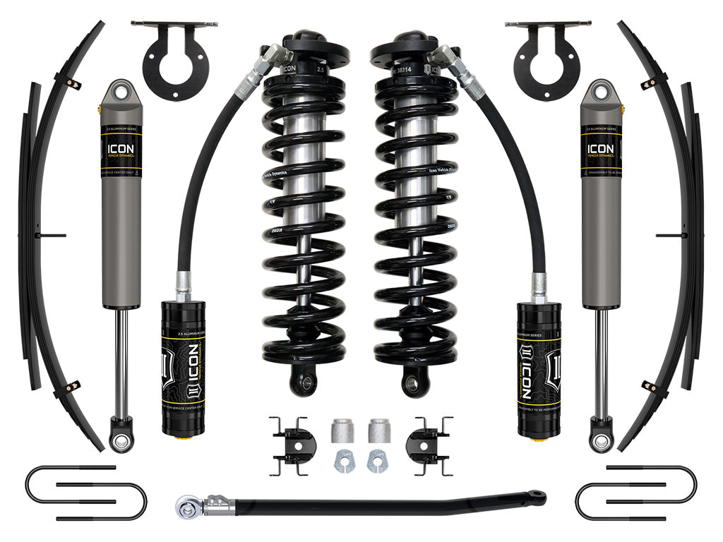 ICON 08-10 Ford F250/F350, 2.5-3" Lift, Stage 2 Coilover System w/ Leaf Springs K63182
