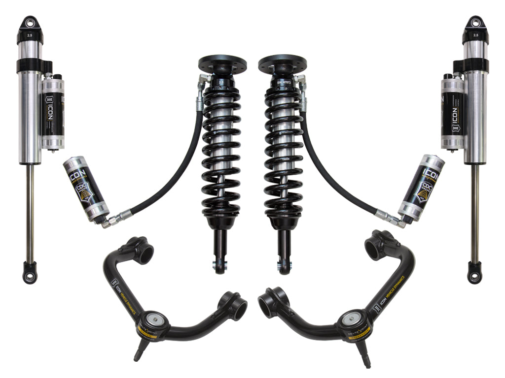 ICON 09-13 FORD F150 4WD 1.75-2.63" STAGE 5 SUSPENSION SYSTEM W TUBULAR UCA k93005t