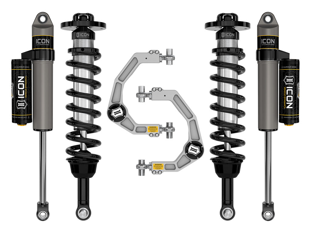 ICON 2021-2024 Ford F-150 4WD, 2.75-3.5" Lift, Stage 2 Suspension System, Billet K93132