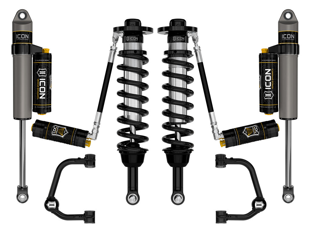 ICON 2021-2024 Ford F-150 4WD, 2.75-3.5" Lift, Stage 4 Suspension System, Tubular, CDCV k93134t