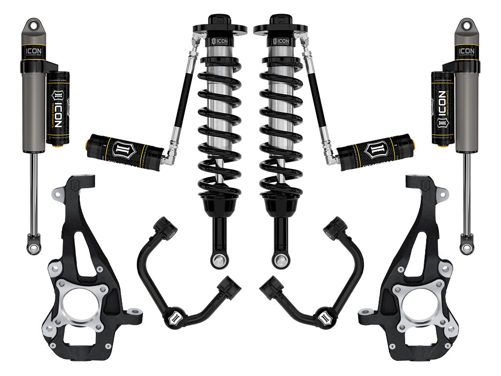 ICON 2021-2024 Ford F-150 4WD, 3.5-4.5" Lift, Stage 3 Suspension System, Tubular K93143T
