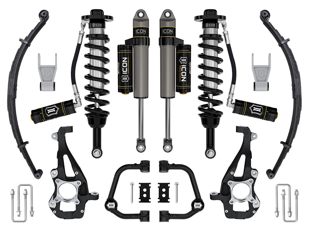 ICON 2021-2024 Ford F-150 4WD, 3.5-4.5" Lift, Stage 3 Suspension System, Tubular, w/ Leaf Packs k93143tl