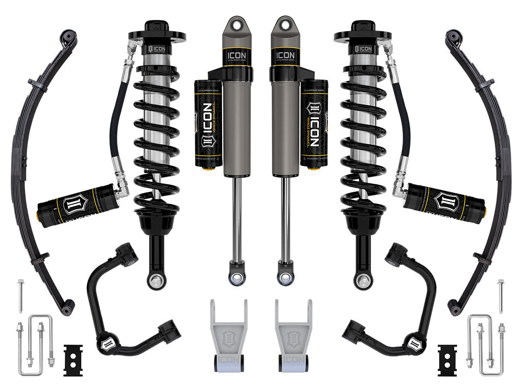 ICON 2021-2024 Ford F-150 Tremor, 2.5-3" Lift, Stage 3 Suspension System, Tubular, w/ Leaf Packs k93163tl